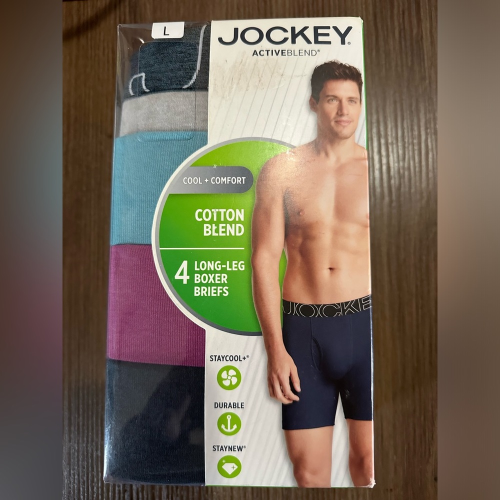 Men’s Jockey Boxer brief set of 4 size L *NEW* in box.
